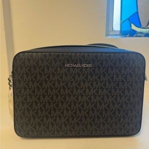 Michael Kors black monogram crossbody
